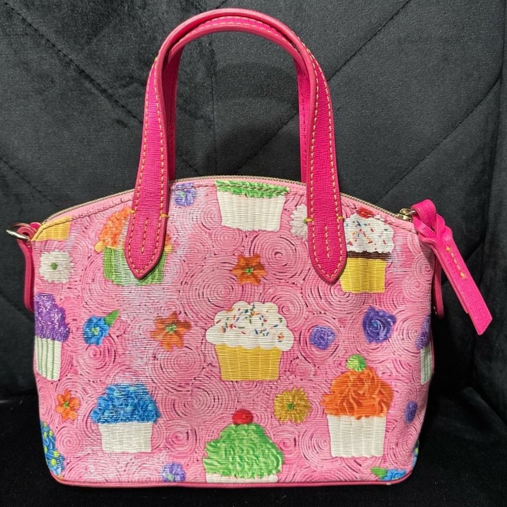 Dooney & Bourke Ruby Mini Pink Cupcake Crossbody Satchel Purse - Picture 4 of 7